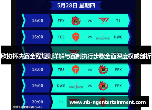 欧协杯决赛全程规则详解与赛制执行步骤全面深度权威剖析 欧协杯决赛全程规则详解与赛制执行步骤全面深度权威剖析
